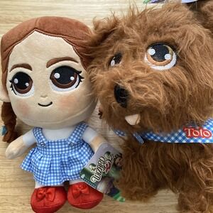 Wizard Of Oz DOROTHY 8" Plush Red Slippers 2025 And TOTO Jazwares NWT Lot Of 2